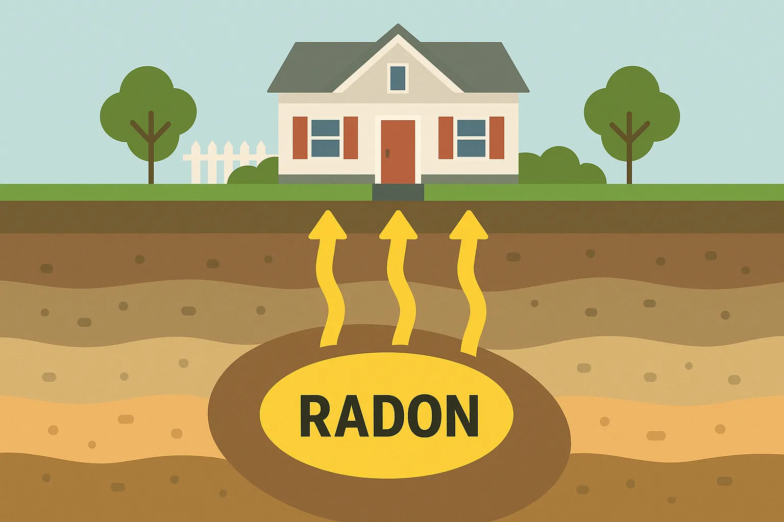 radon testing illustration